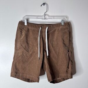Vuori mens corduroy shorts size large brown